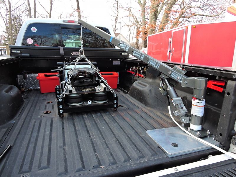 removing truck bed with engine hoist